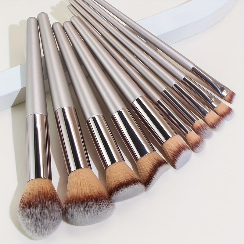 10 Champagne New Makeup Brush Popular Makeup Tool foundation make-up Brush