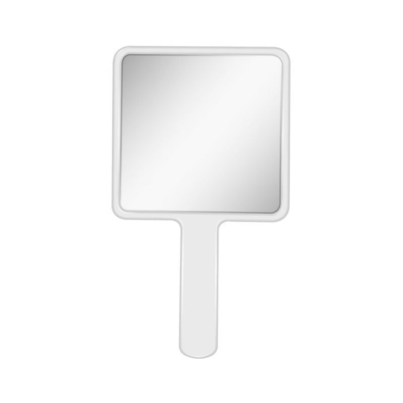 Handheld Square Makeup Vanity Mirror with Handle for SPA Salon and Eyelash Extensions