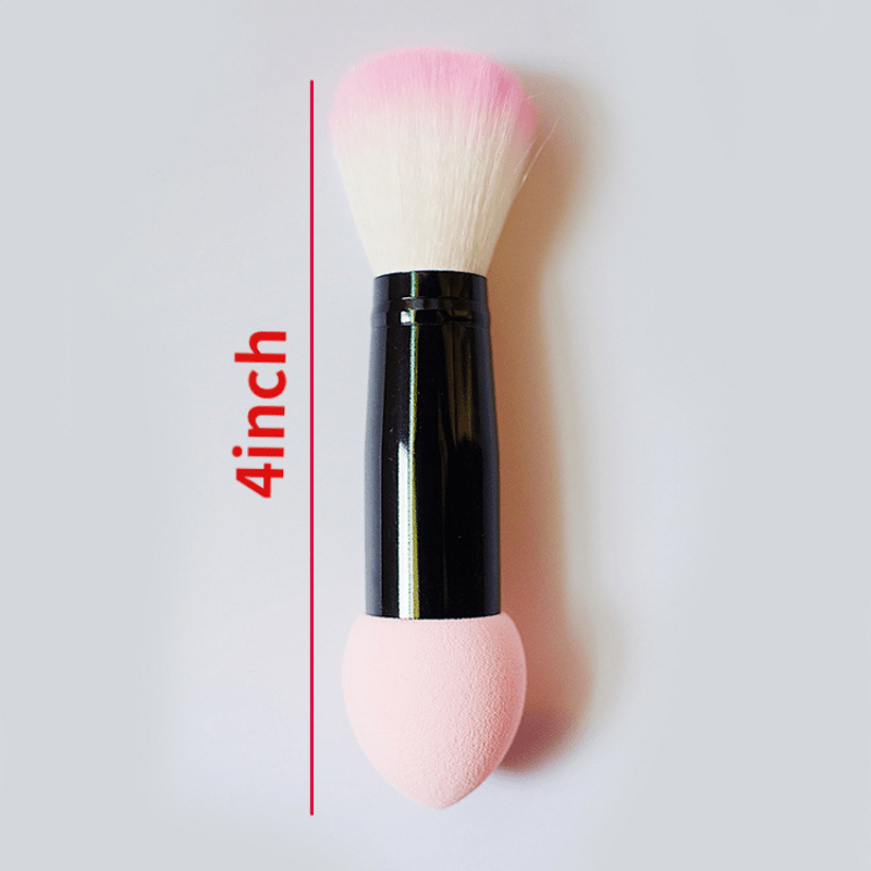 Professional Foundation Blending Face Brush With Two Heads Blush Cosmetics Makeup Sponge For Women Beauty