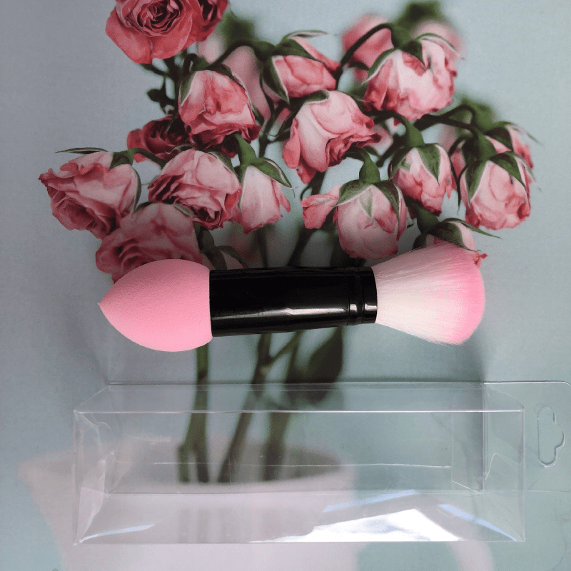 Professional Foundation Blending Face Brush With Two Heads Blush Cosmetics Makeup Sponge For Women Beauty