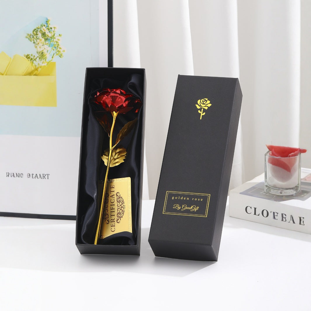 Gold Foil Rose Creative Holiday Gifts For Girls