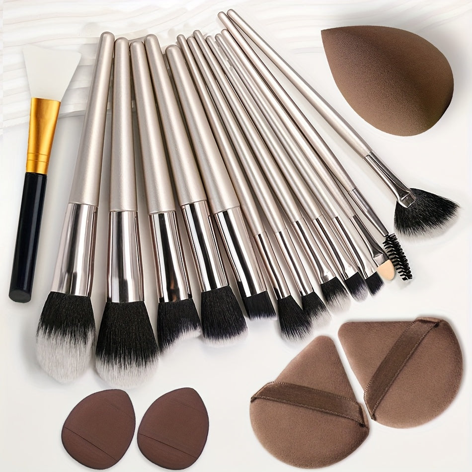 10 Champagne New Makeup Brush Popular Makeup Tool foundation make-up Brush