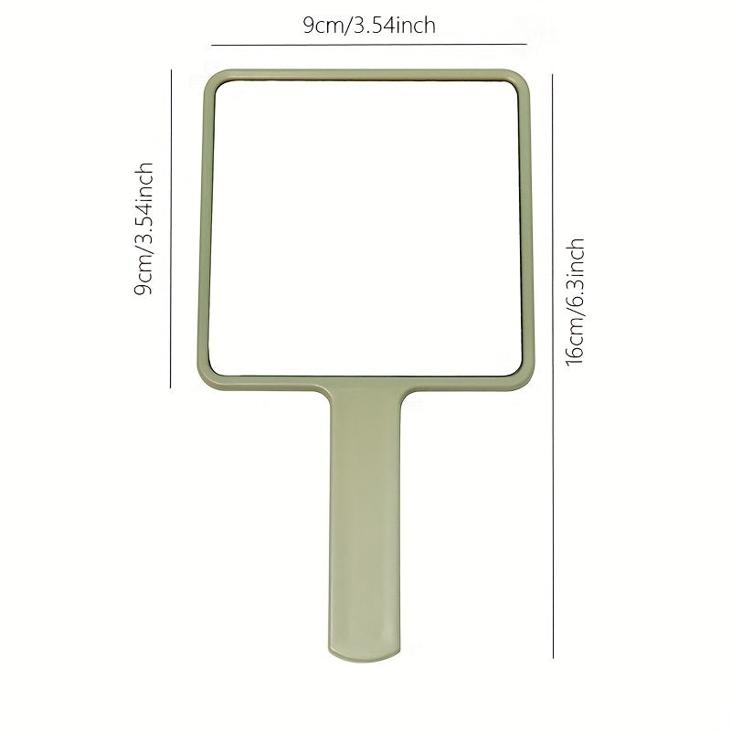 Handheld Square Makeup Vanity Mirror with Handle for SPA Salon and Eyelash Extensions
