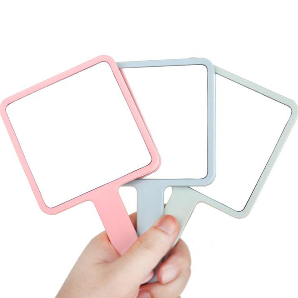 Handheld Square Makeup Vanity Mirror with Handle for SPA Salon and Eyelash Extensions