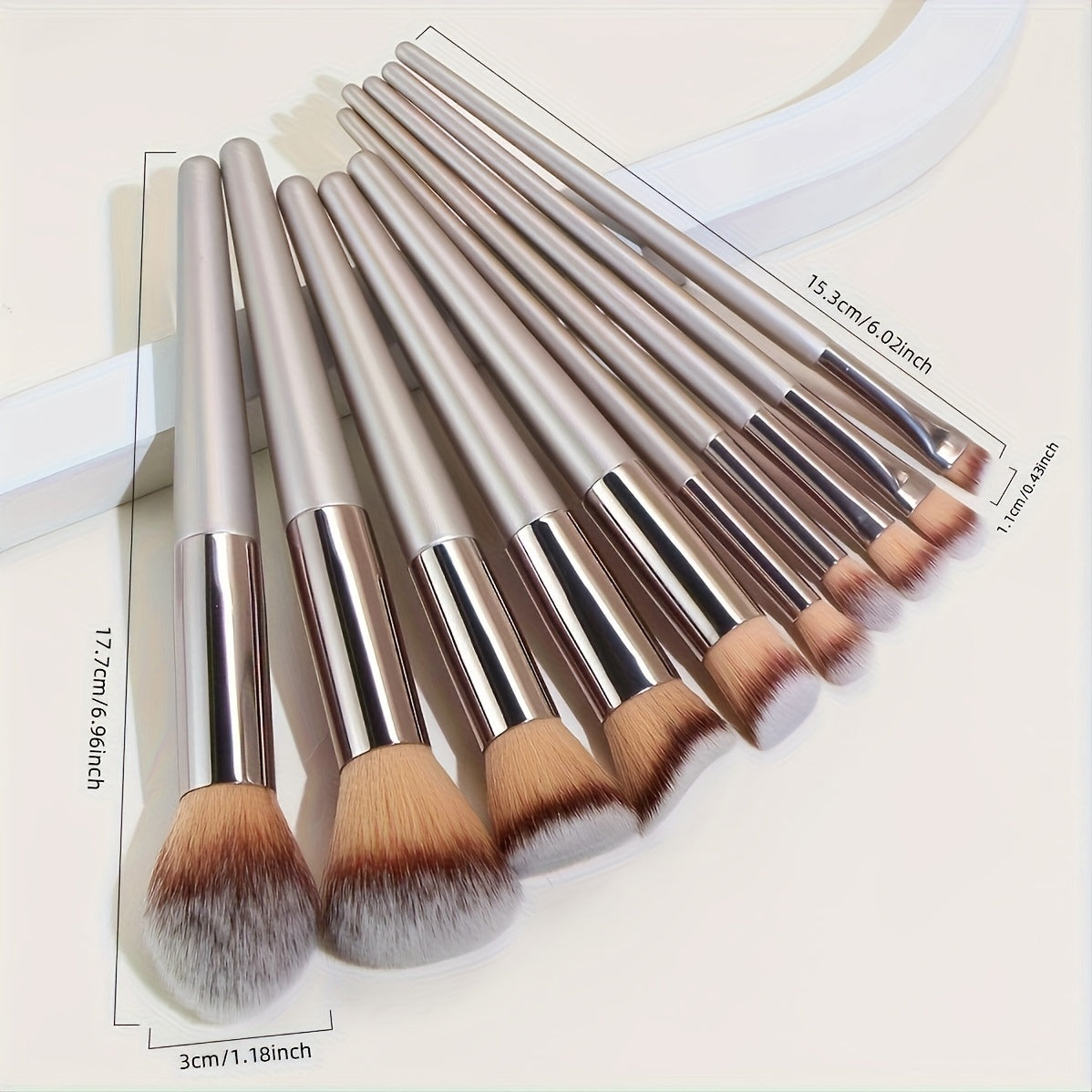 10 Champagne New Makeup Brush Popular Makeup Tool foundation make-up Brush
