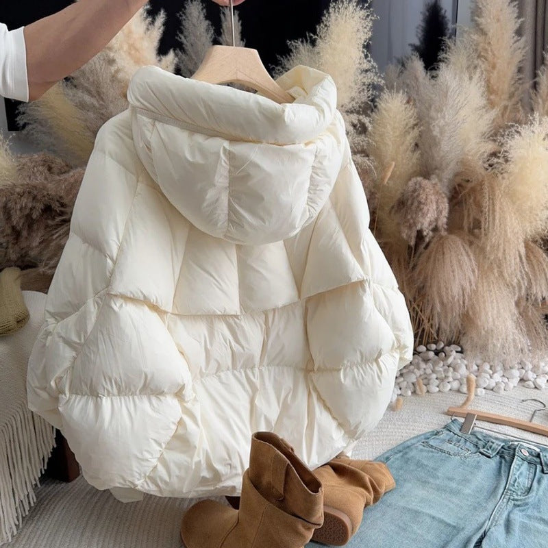 New Premium-feel Relaxed-fit Puffer Coatthickened For Petite Styles