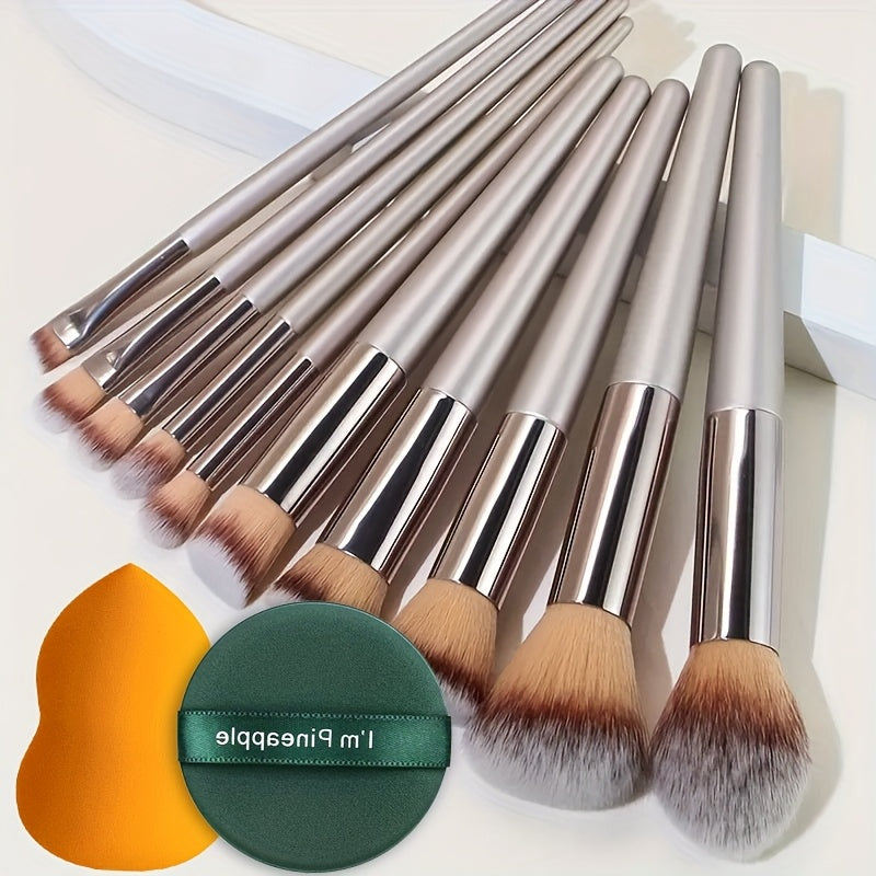 10 Champagne New Makeup Brush Popular Makeup Tool foundation make-up Brush