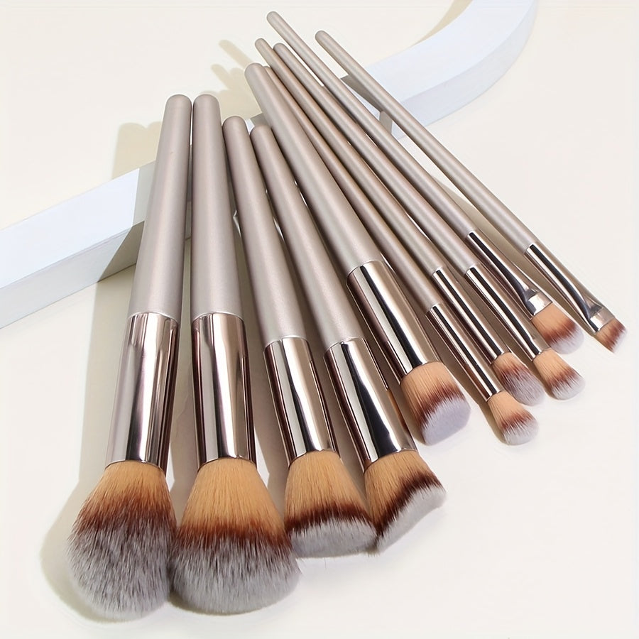 10 Champagne New Makeup Brush Popular Makeup Tool foundation make-up Brush