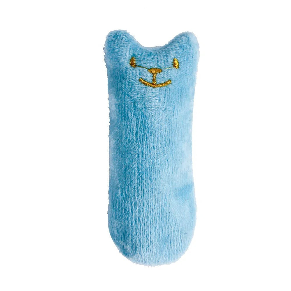 1pc Cat Design Cat Teaser Toy Containing Squeaky Plush Pillow Toy Interactive Pet Supply
