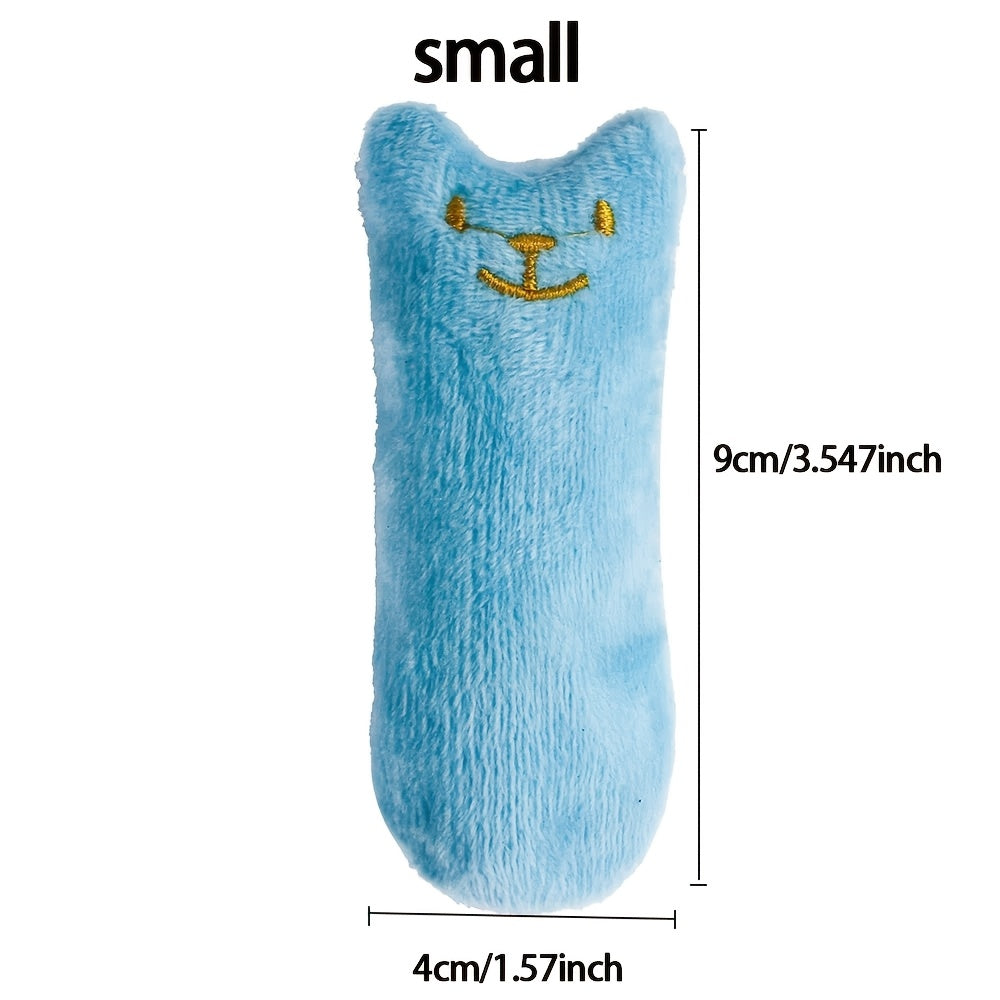 1pc Cat Design Cat Teaser Toy Containing Squeaky Plush Pillow Toy Interactive Pet Supply