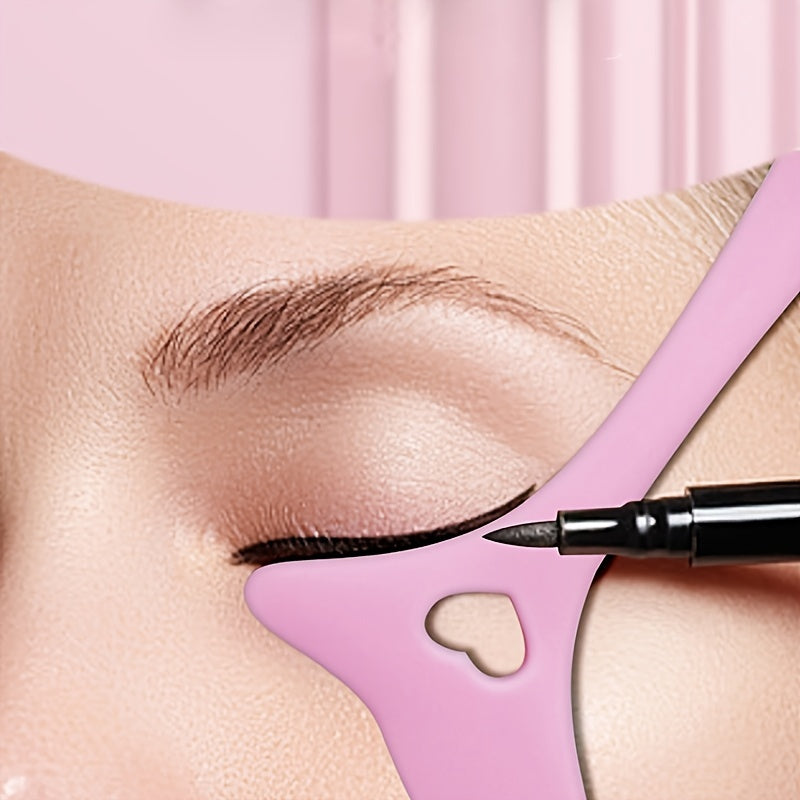Silicone Eyeliner Stencils - Wing Tips, Mascara, Lipstick, Cream Mask Applicator - Makeup Beauty Tool for Perfect Application