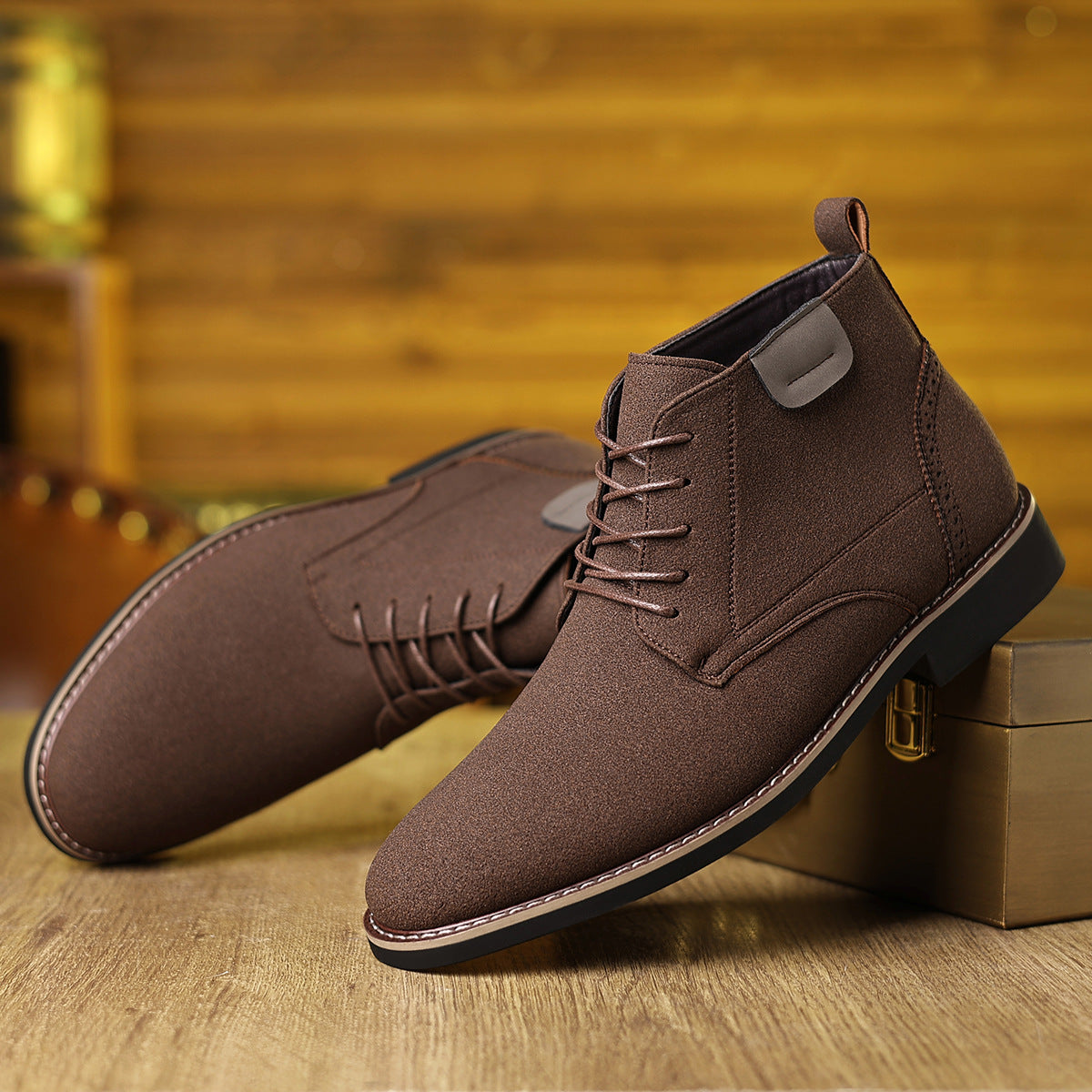 Martin Boots Men's British Style High-top Leather Shoes