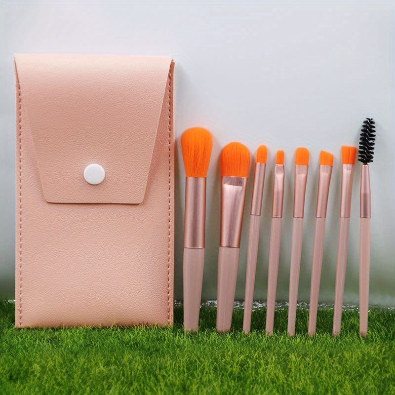 Makeup Brushes/Bags, 8pcs Portable Soft Makeup Brushes Set for Eyeshadow Foundation Powder Concealer Lip Blush Makeup (Multicolor with Bag) - Gift Set Mother'S Day Gift