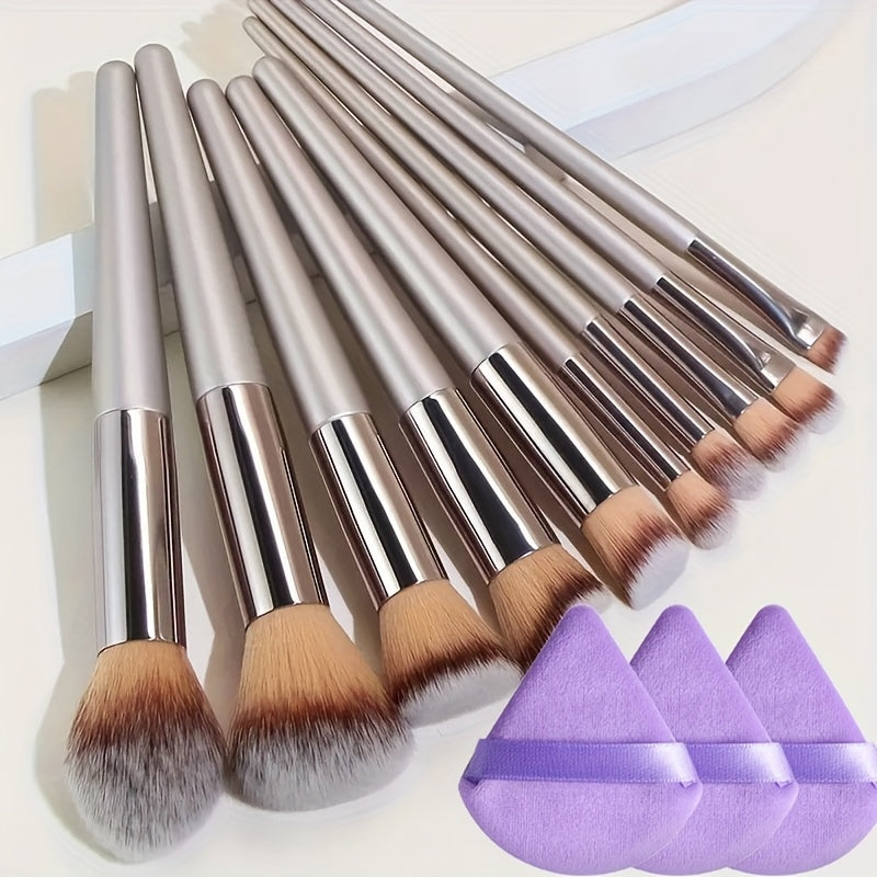 10 Champagne New Makeup Brush Popular Makeup Tool foundation make-up Brush