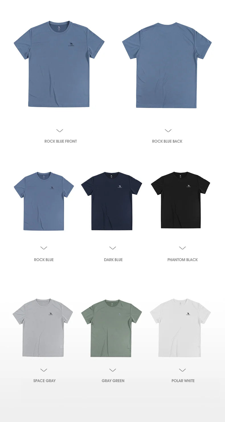 GOLDEN CAMEL Hiking T-shirts Outdoor Sports Casual Fishing T-shirt for Women Summer O-neck Tactical Comfortable t Shirt for Men