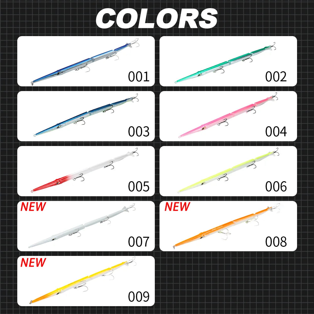Hunthouse 4PCS 3 Section Jointed Pencil Bait 255mm/30.6g Sinking Needle Swimbait For Bluefish Seabass Accessories