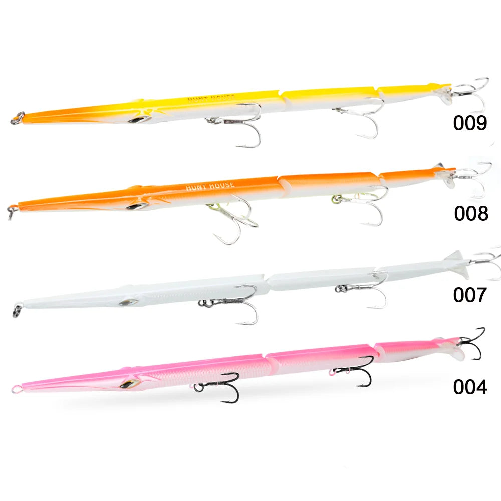 Hunthouse 4PCS 3 Section Jointed Pencil Bait 255mm/30.6g Sinking Needle Swimbait For Bluefish Seabass Accessories