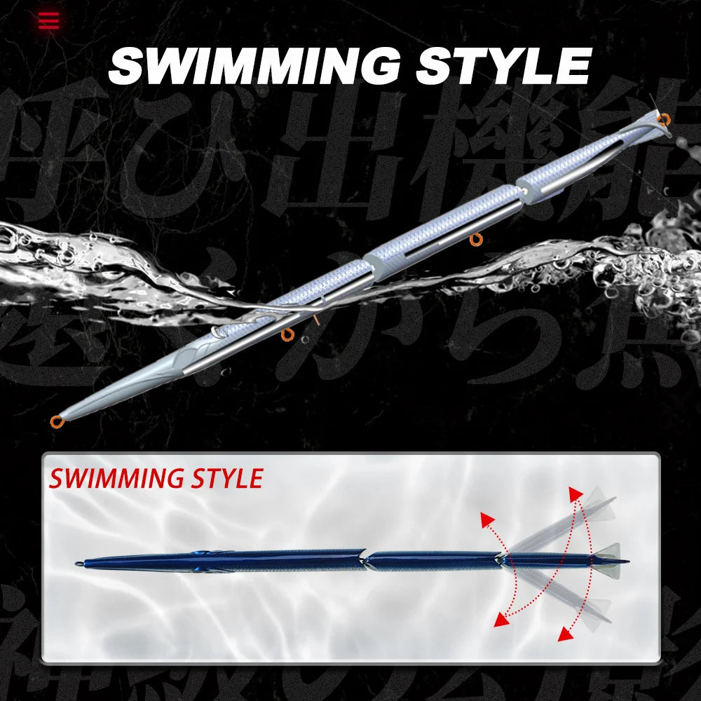 Hunthouse 4PCS 3 Section Jointed Pencil Bait 255mm/30.6g Sinking Needle Swimbait For Bluefish Seabass Accessories