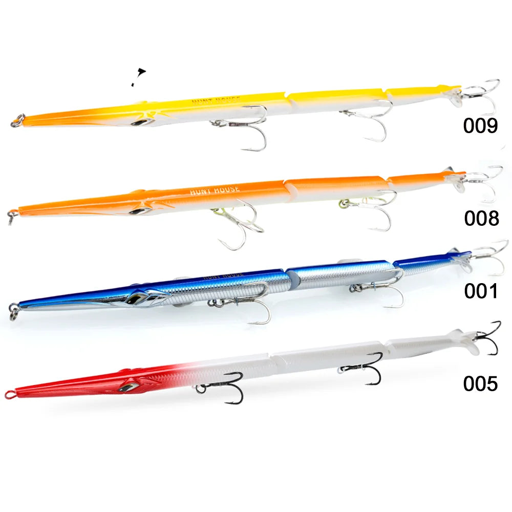 Hunthouse 4PCS 3 Section Jointed Pencil Bait 255mm/30.6g Sinking Needle Swimbait For Bluefish Seabass Accessories