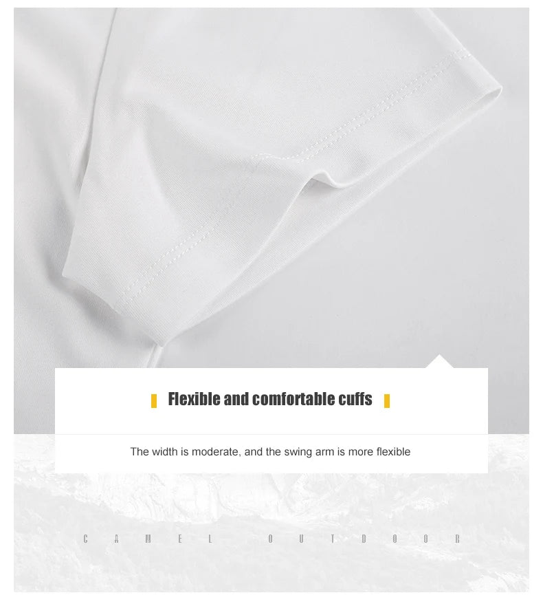 GOLDEN CAMEL Hiking T-shirts Outdoor Sports Casual Fishing T-shirt for Women Summer O-neck Tactical Comfortable t Shirt for Men