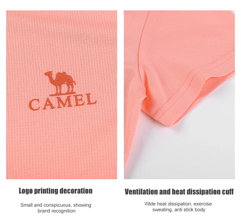 GOLDEN CAMEL Hiking T-shirts Outdoor Sports Casual Fishing T-shirt for Women Summer O-neck Tactical Comfortable t Shirt for Men