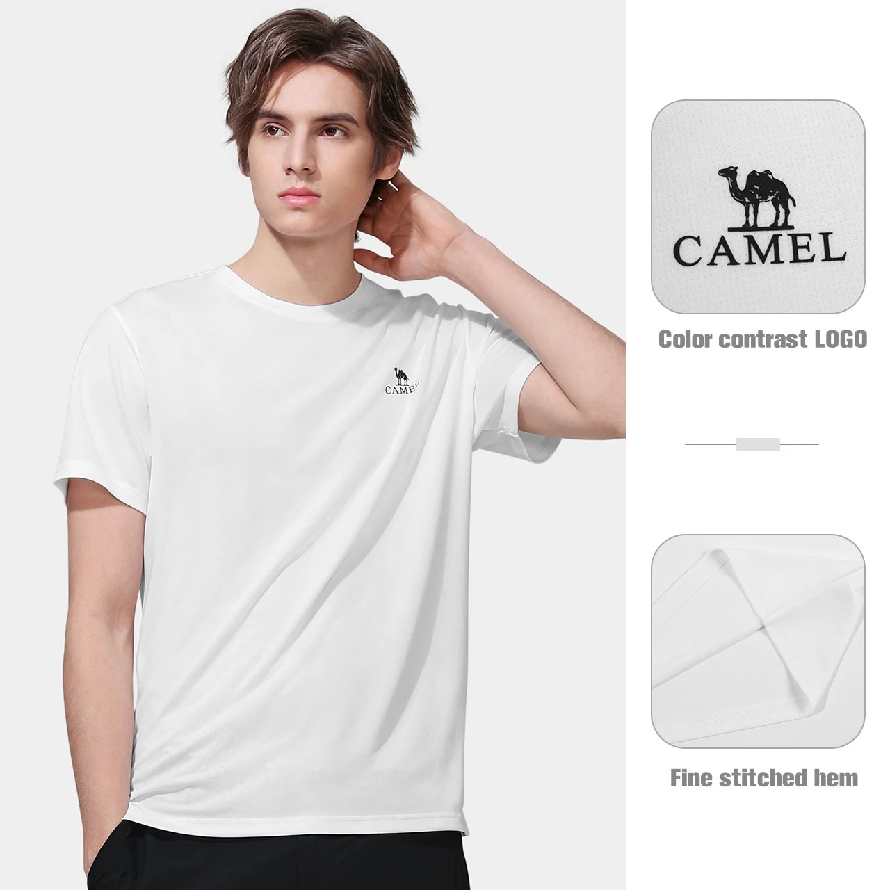 GOLDEN CAMEL Hiking T-shirts Outdoor Sports Casual Fishing T-shirt for Women Summer O-neck Tactical Comfortable t Shirt for Men