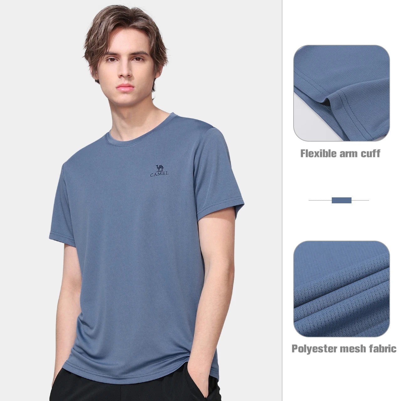 GOLDEN CAMEL Hiking T-shirts Outdoor Sports Casual Fishing T-shirt for Women Summer O-neck Tactical Comfortable t Shirt for Men