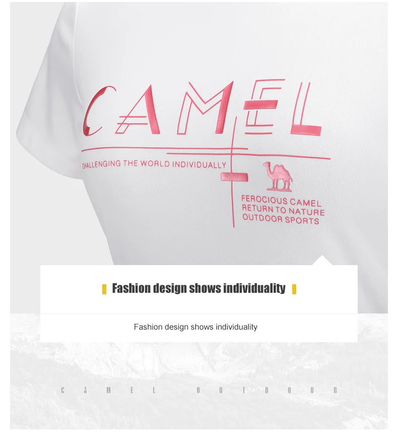 GOLDEN CAMEL Hiking T-shirts Outdoor Sports Casual Fishing T-shirt for Women Summer O-neck Tactical Comfortable t Shirt for Men