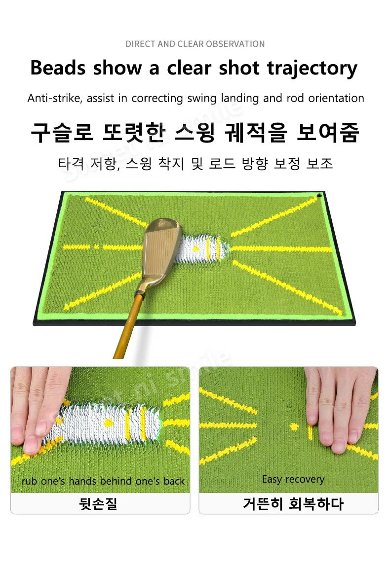 PGM DJD038 Golf Strike Mat Bead Display Track Beginner Training Trace Detection Pad Swing Exerciser