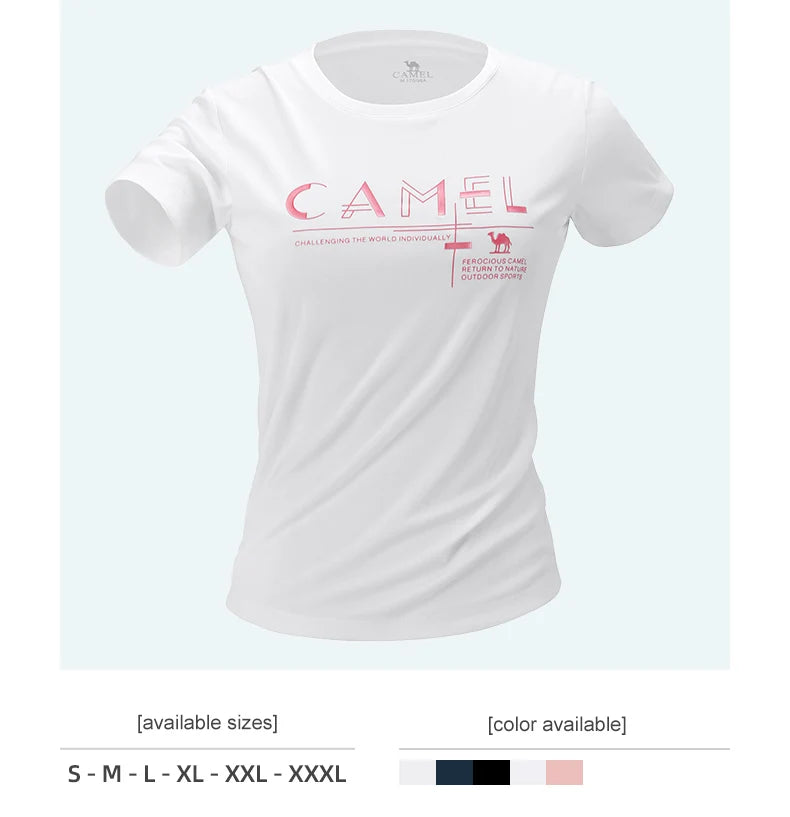 GOLDEN CAMEL Hiking T-shirts Outdoor Sports Casual Fishing T-shirt for Women Summer O-neck Tactical Comfortable t Shirt for Men