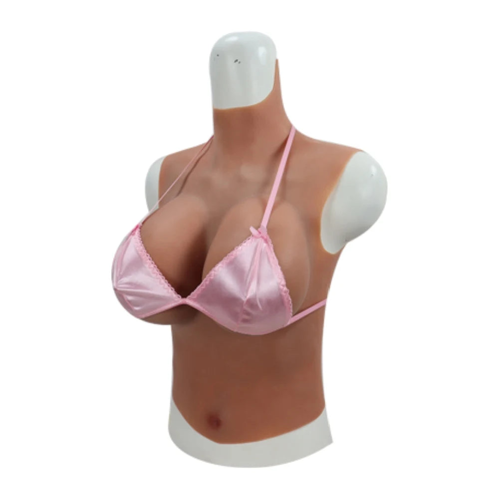 Silicone E Cup Breast Forms Realistic Cotton-Filled Artificial Big Boobs for Transgender Drag Queen Crossdresser