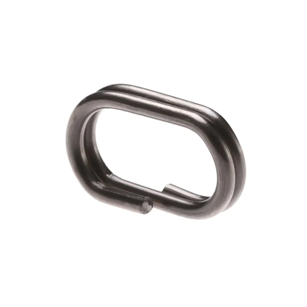 50 PCs/Lot 8/10/13/15/17/19mm Oval Split Rings Snap Swivel Bent Head Fishing Tackle Steel Fishing lure Split Fishing Accessories