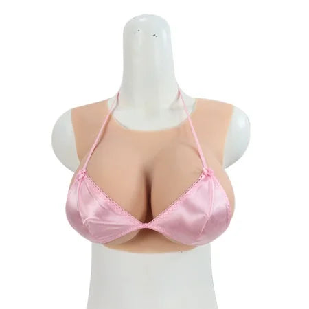 Silicone E Cup Breast Forms Realistic Cotton-Filled Artificial Big Boobs for Transgender Drag Queen Crossdresser
