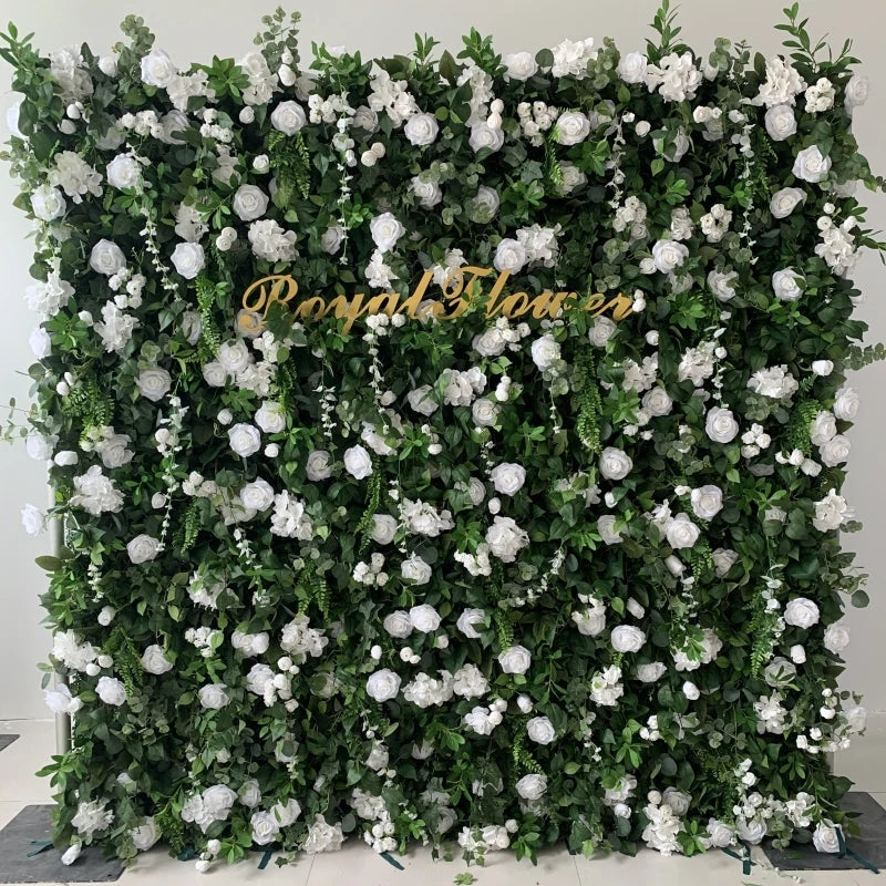 Classic Pink Rose 3D Artificial Flowers Wall Flower Panel Royal Flower Backdrop for Wedding Garlands & Party Event Decoration
