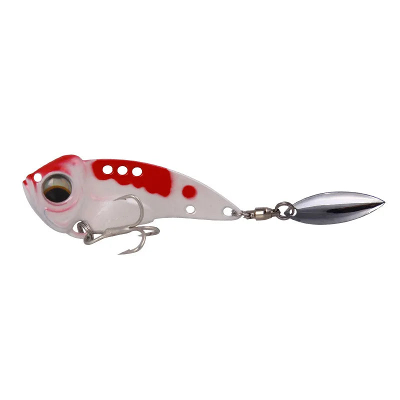 YUCONG 1PCS Metal VIB Spinnerbait 8.5-12.5-17g Jig Spoon Fishing Lure Sinking Vibration Whopper With Sequin leurre Pesca Isca