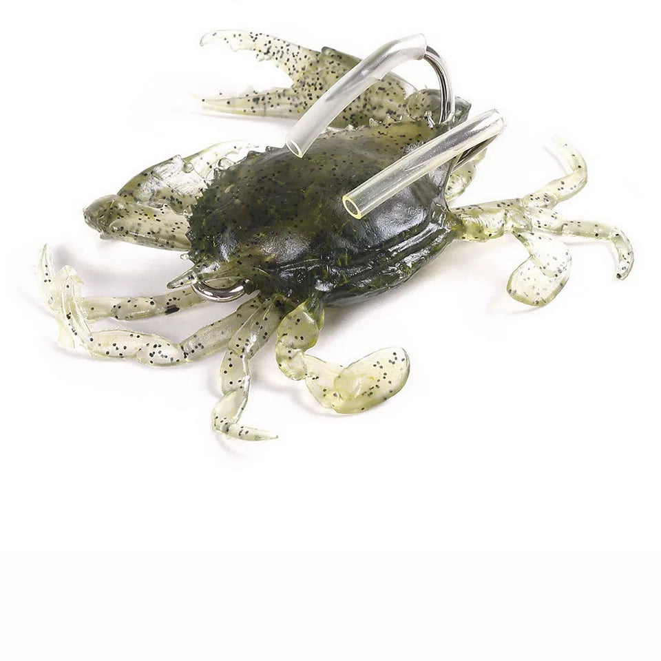 Bionic Crab Silicone Soft Bait Artificial Lifelike Fishing Lure 80mm 19g Freshwater Fish Jig Head Baits For Fishing Tackle
