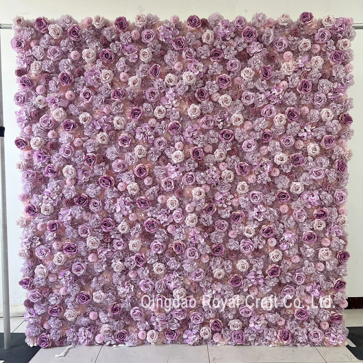 Classic Pink Rose 3D Artificial Flowers Wall Flower Panel Royal Flower Backdrop for Wedding Garlands & Party Event Decoration