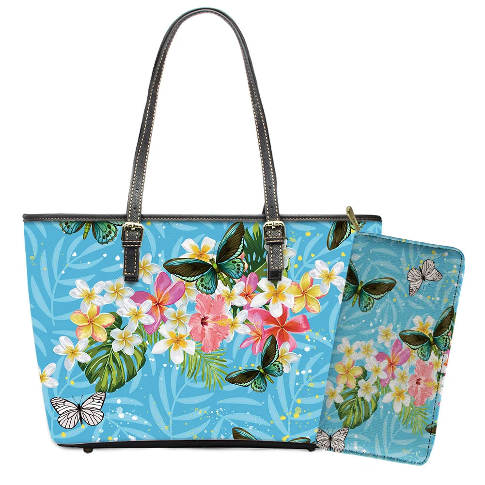 Custom Name Text Samoan Tribal Clutch Purses Handbag Set for Women Polynesian Designer Female Ladies Spring Summer Shoulder Bags