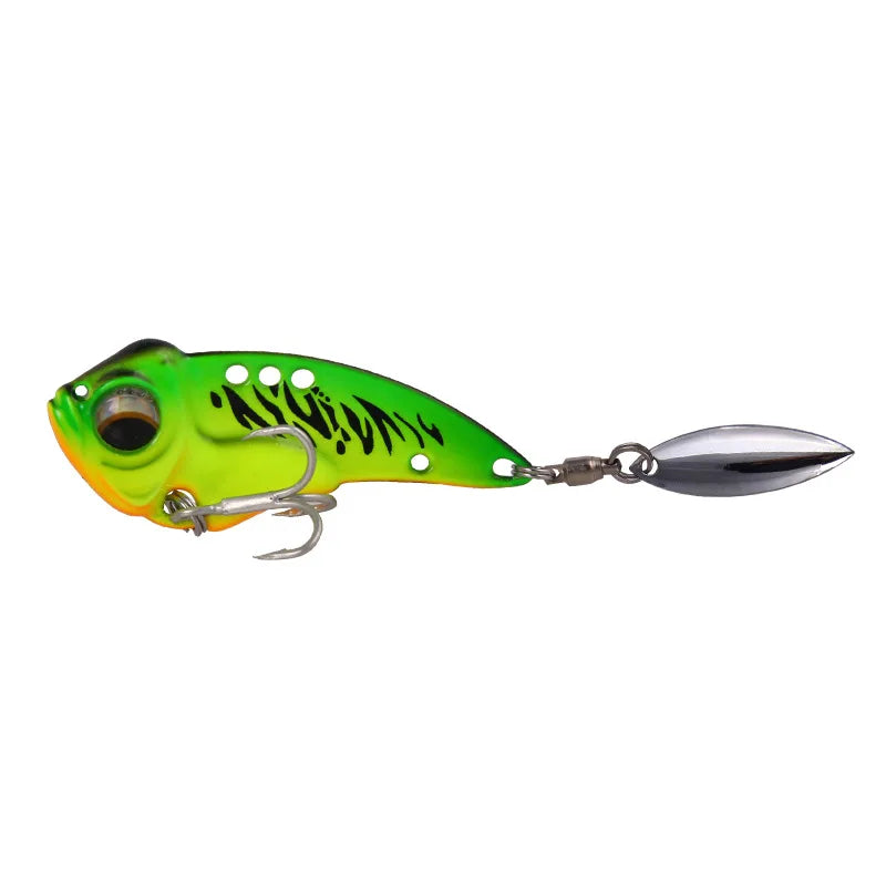 YUCONG 1PCS Metal VIB Spinnerbait 8.5-12.5-17g Jig Spoon Fishing Lure Sinking Vibration Whopper With Sequin leurre Pesca Isca