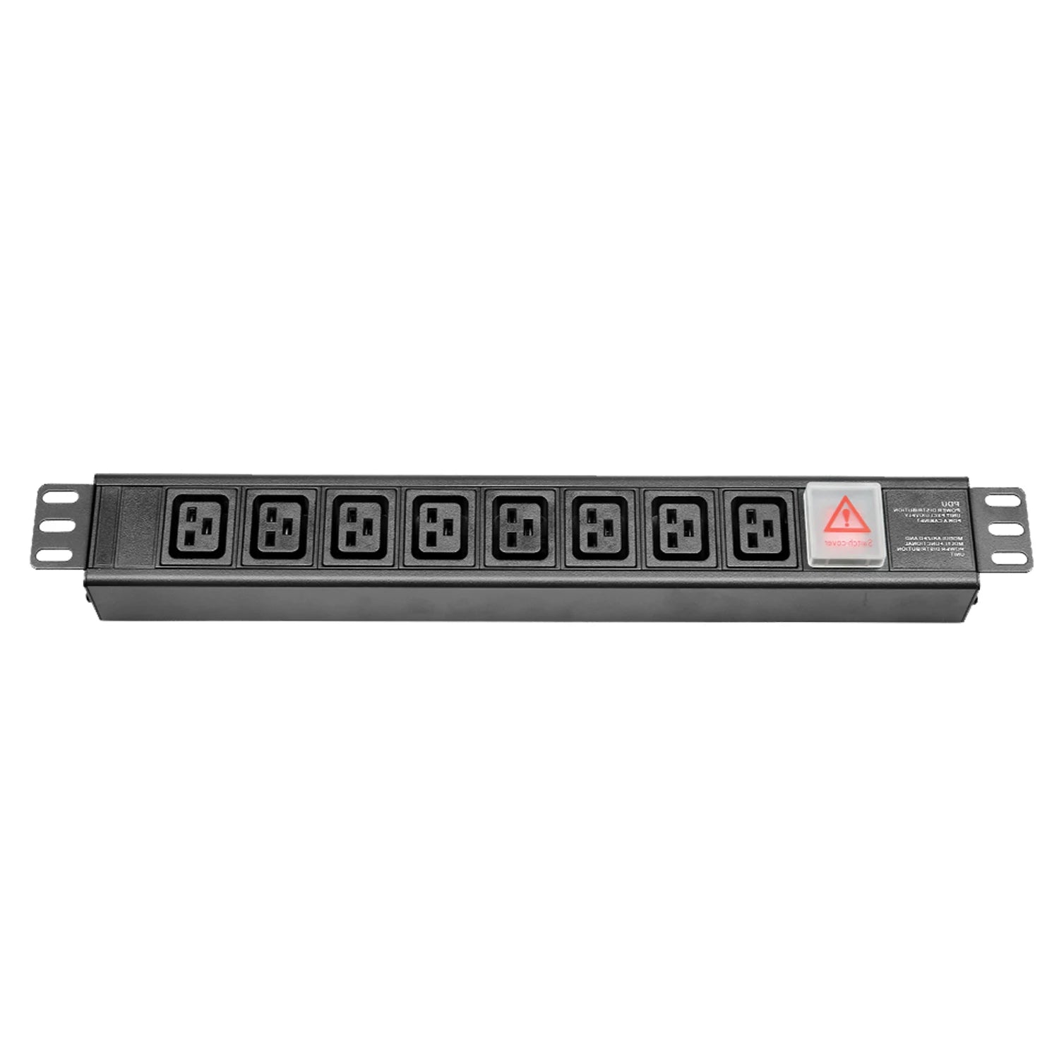 GWGJ OEM AC Industrial Power Distribution Unit IEC C19 PDU Model C19-08-S005 with Rocker Switch Breaker 110V~220V 16A Black