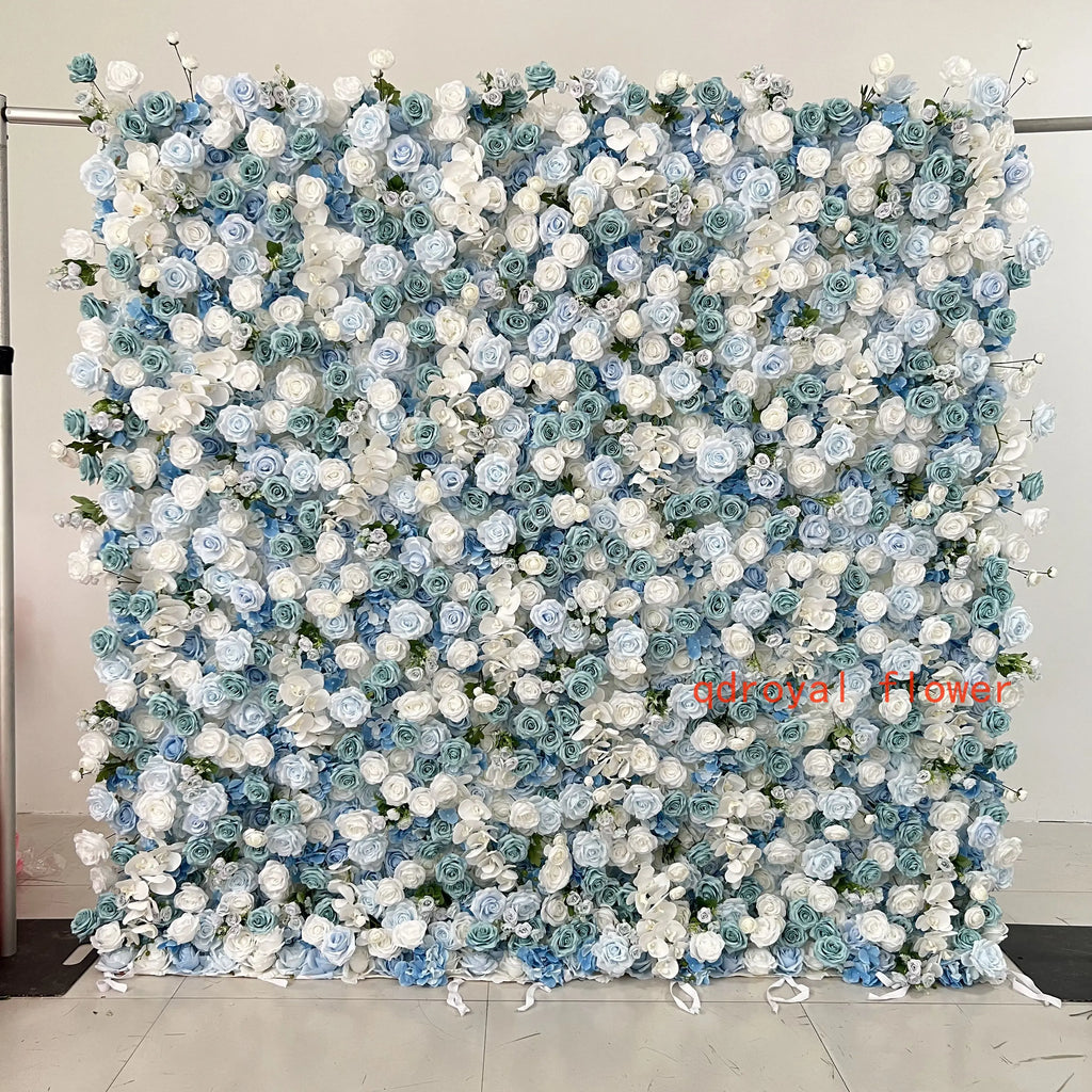 Classic Pink Rose 3D Artificial Flowers Wall Flower Panel Royal Flower Backdrop for Wedding Garlands & Party Event Decoration