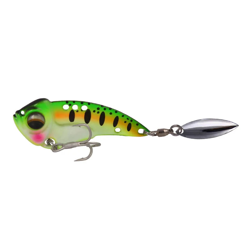 YUCONG 1PCS Metal VIB Spinnerbait 8.5-12.5-17g Jig Spoon Fishing Lure Sinking Vibration Whopper With Sequin leurre Pesca Isca