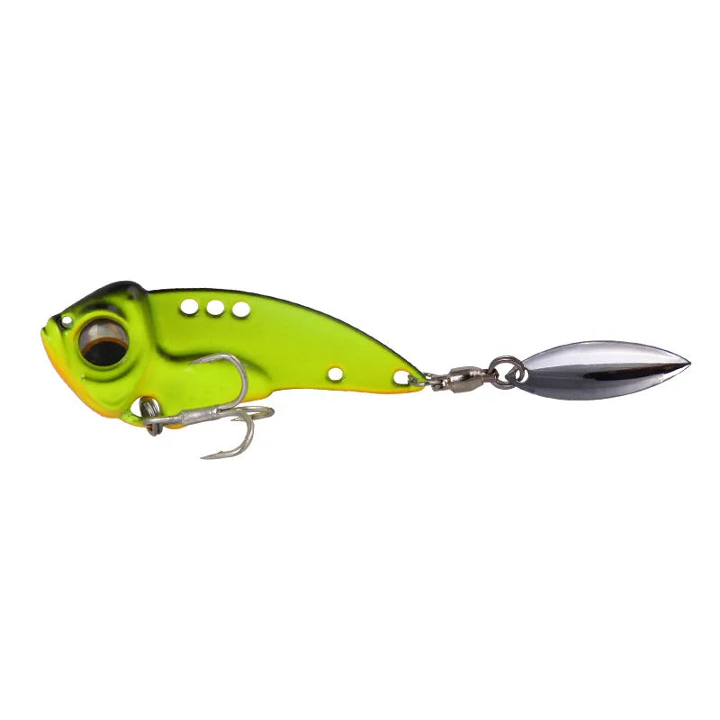 YUCONG 1PCS Metal VIB Spinnerbait 8.5-12.5-17g Jig Spoon Fishing Lure Sinking Vibration Whopper With Sequin leurre Pesca Isca
