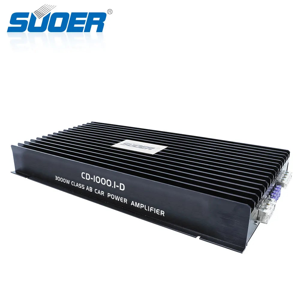 Suoer CD-1000.1-D 3000w 12v Auto Amplifier MONO Channel Full Frequency Class AB Car Amplifier