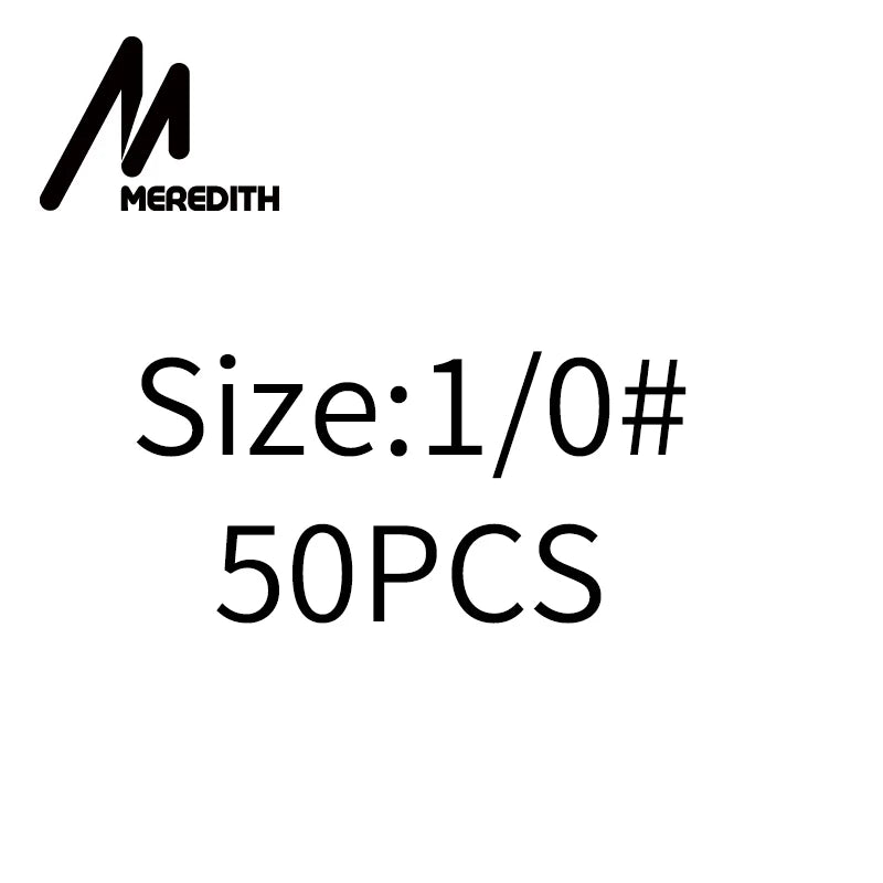 MEREDITH 50PCS/Lot Ball Bearing Swivel Solid Rings Fishing Connector Ocean Boat Fishing Hooks