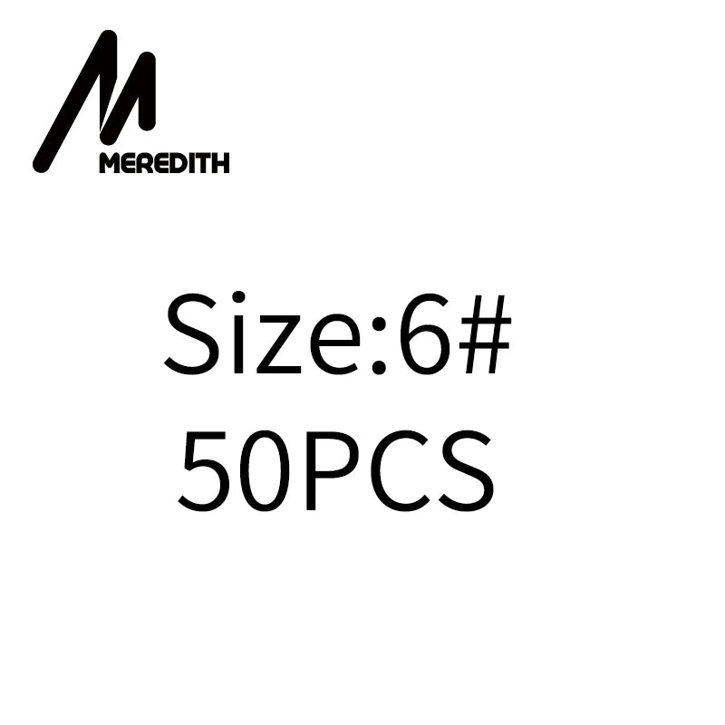 MEREDITH 50PCS/Lot Ball Bearing Swivel Solid Rings Fishing Connector Ocean Boat Fishing Hooks