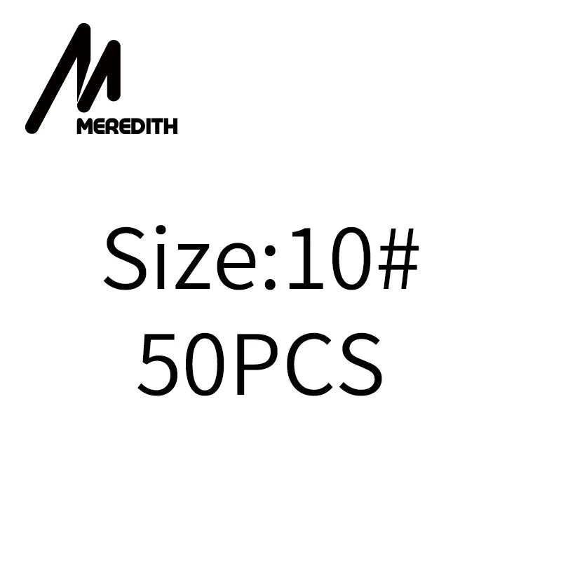 MEREDITH 50PCS/Lot Ball Bearing Swivel Solid Rings Fishing Connector Ocean Boat Fishing Hooks