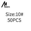 MEREDITH 50PCS/Lot Ball Bearing Swivel Solid Rings Fishing Connector Ocean Boat Fishing Hooks