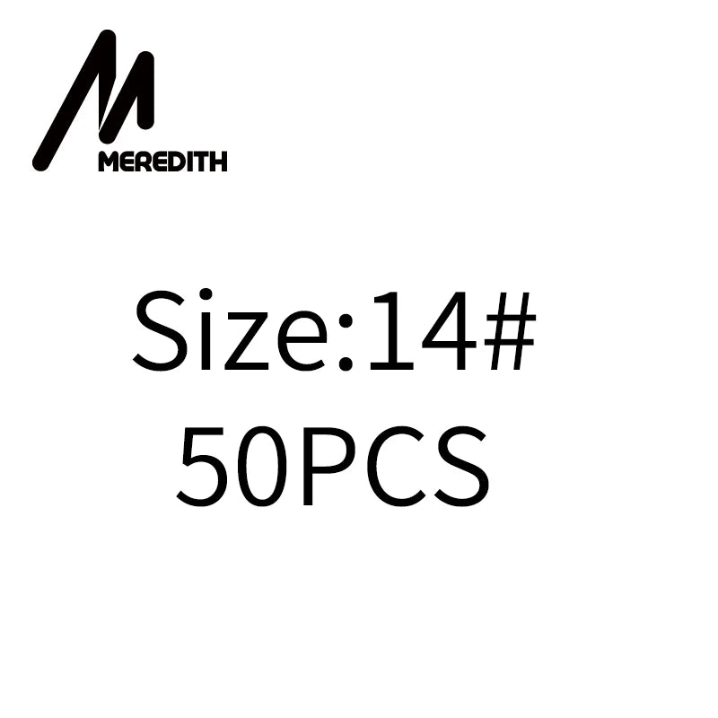 MEREDITH 50PCS/Lot Ball Bearing Swivel Solid Rings Fishing Connector Ocean Boat Fishing Hooks