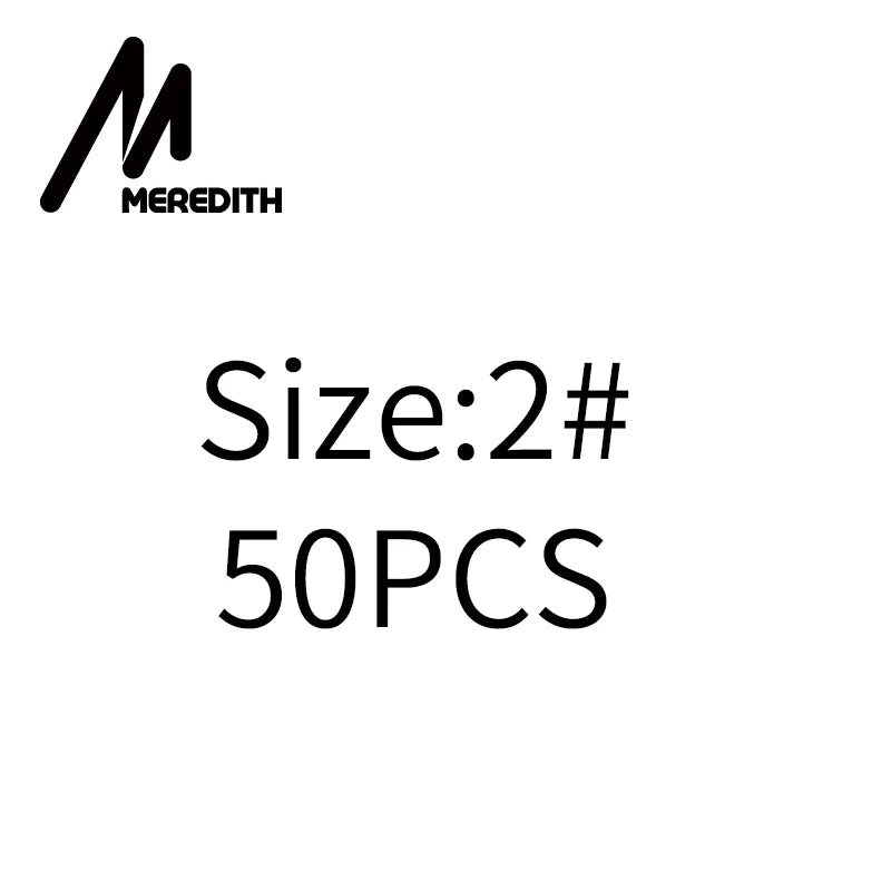 MEREDITH 50PCS/Lot Ball Bearing Swivel Solid Rings Fishing Connector Ocean Boat Fishing Hooks